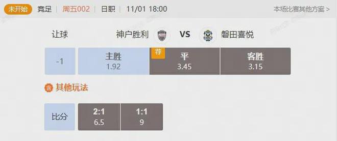  周五神戶主場(chǎng)戰(zhàn)升班馬，焦點(diǎn)對(duì)決看大勝。