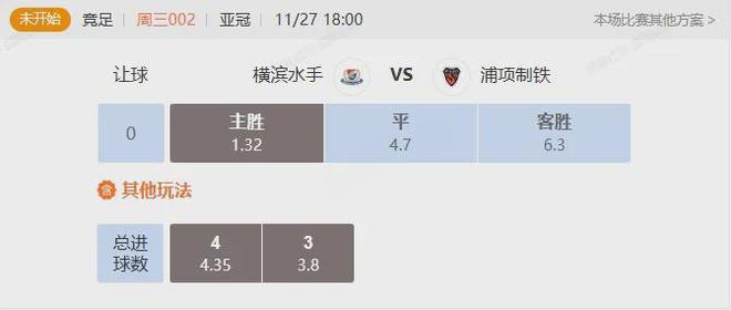  周三晚亞冠，橫濱水手戰(zhàn)浦項制鐵。