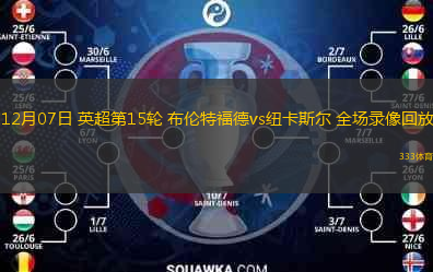 12月07日 英超第15輪 布倫特福德vs紐卡斯?fàn)?全場(chǎng)錄像回放